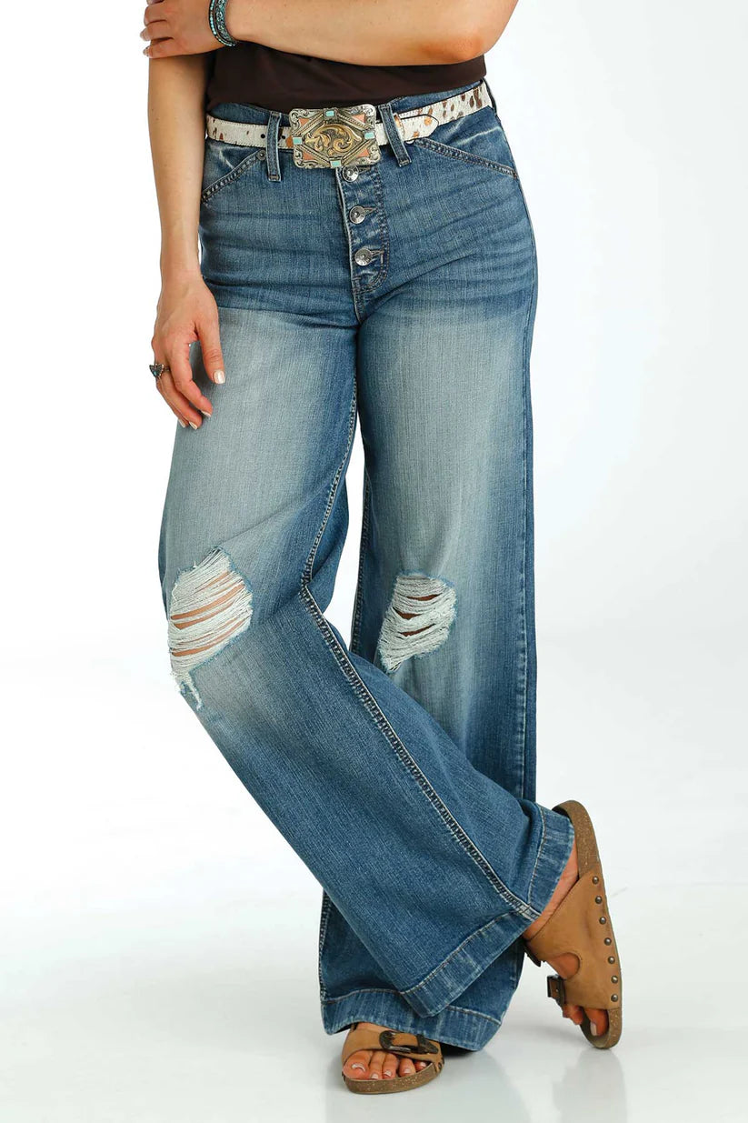 Cruel Girl Skyler Wide Leg Button Fly