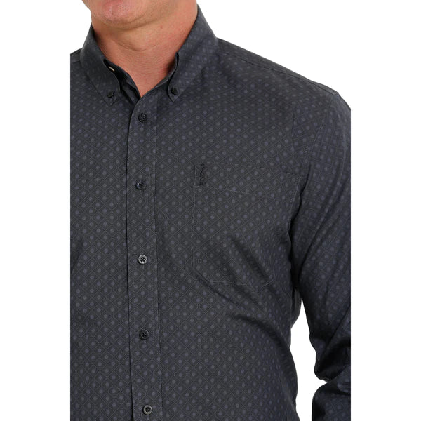 Cinch Men's Geometric Navy Modern Fit
