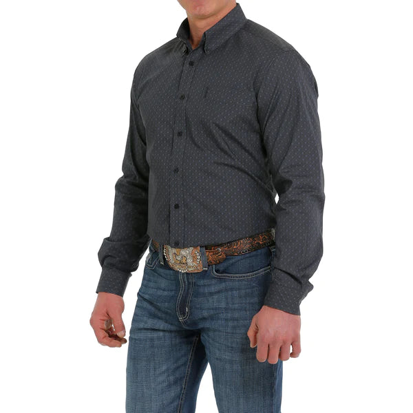 Cinch Men's Geometric Navy Modern Fit