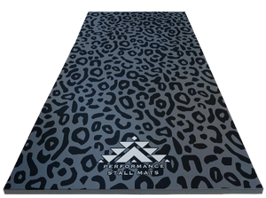 5X10 Black on Grey Leopard Stall Mat -NEW