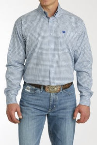 Cinch Men's GEOMETRIC PRINT BUTTON-DOWN WESTERN SHIRT - LIGHT BLUE