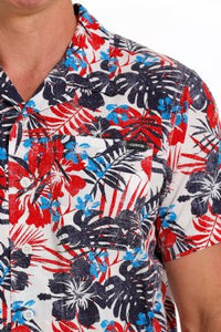 Cinch Men's Camp Shirt Hawaiian Print
