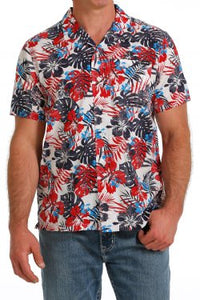 Cinch Men's Camp Shirt Hawaiian Print