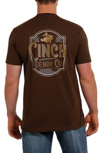 Cinch Men's Brown Logo Tee