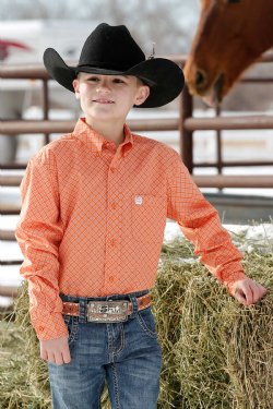 Cinch Boys LS Button Down  Western Shirt